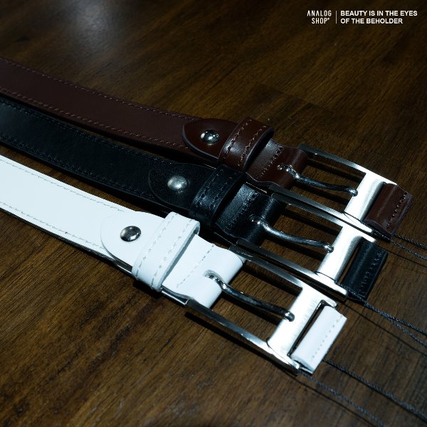 Flat Square Leather Belt